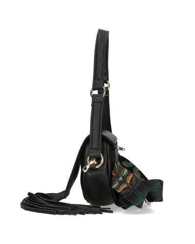 Mała torebka zamszowa z odpinaną klapką