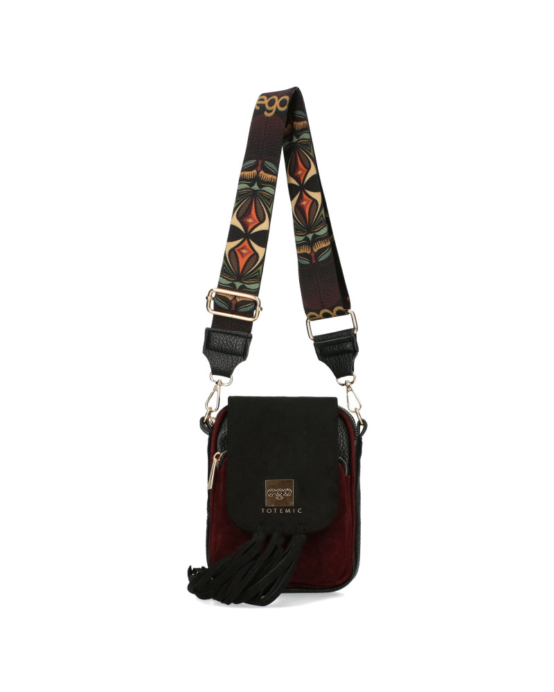 Torebka z frędzlami z odpinaną klapką