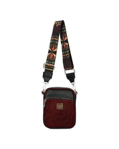 Fringed bag with a detachable flap