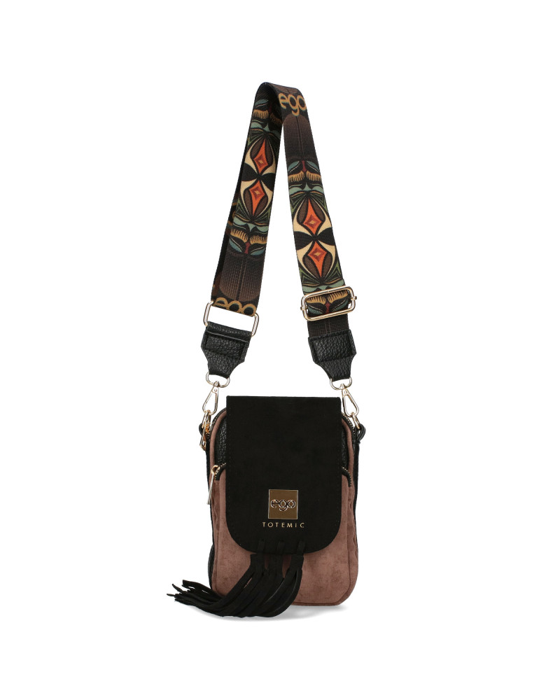 Torebka z frędzlami z odpinaną klapką