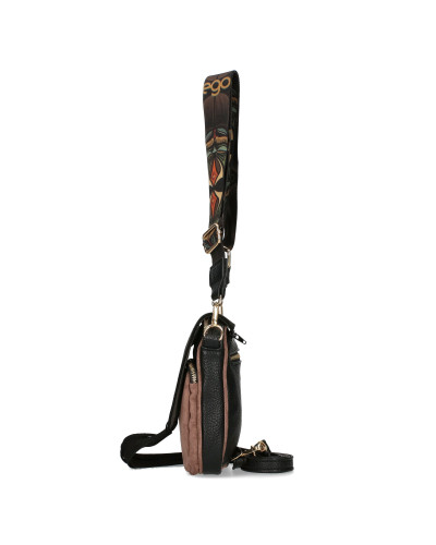 Fringed bag with a detachable flap