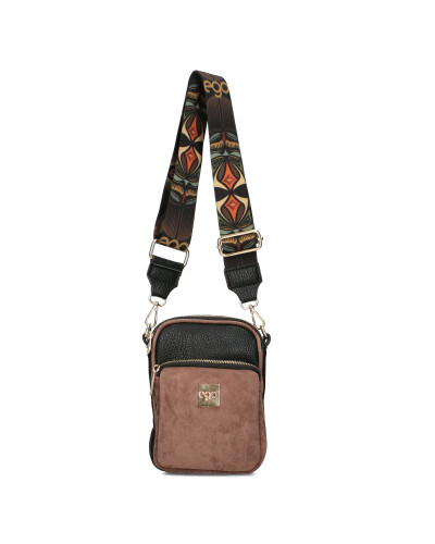 Fringed bag with a detachable flap