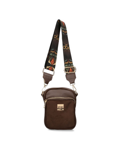 Fringed bag with a detachable flap