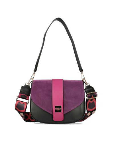 Women's handbag with two interchangeable flaps