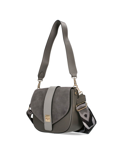 Torebka damska z dwoma wymiennymi klapkami