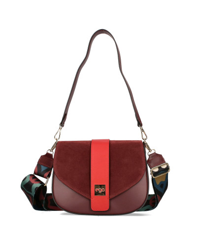 Women's handbag with two interchangeable flaps
