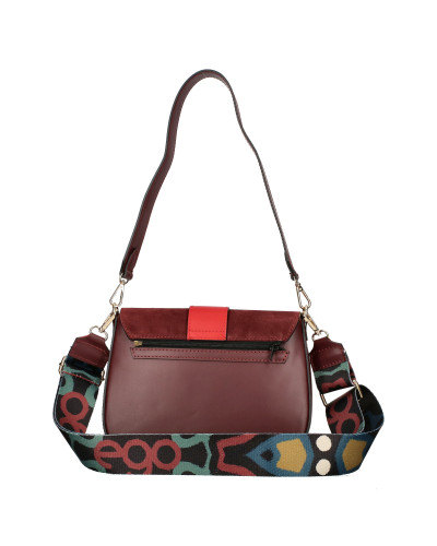 Women's handbag with two interchangeable flaps