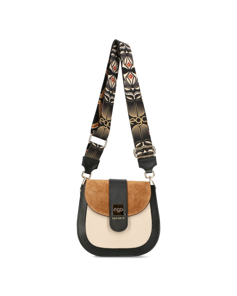 Leather bag with a flap