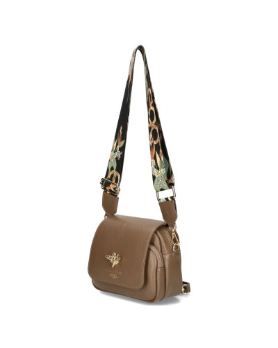 Mała torebka skórzana z pszczółką