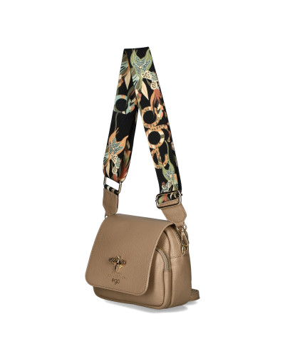 Mała torebka skórzana z pszczółką