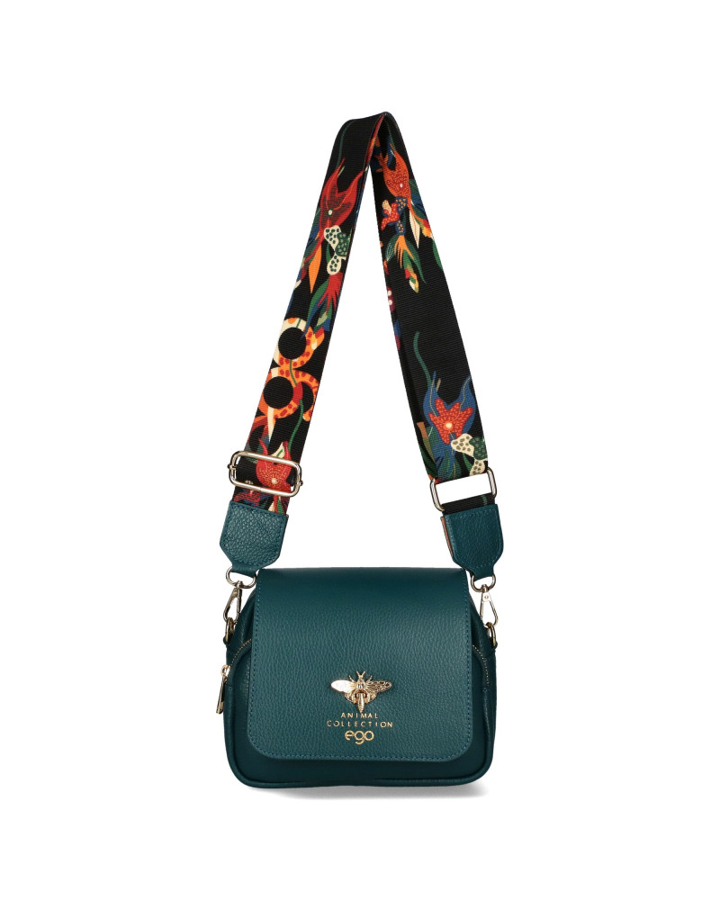 Small leather bag with a bee